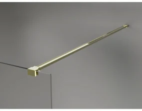 Mexen Kioto-X, sprchová zástena 150 x 200 cm, 10mm číre sklo, zlatý lesklý profil, 800-150-101-50-00-X