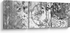 Obraz - Romantická záhrada (s hodinami) (90x30 cm)