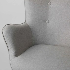 SOFOTEL Kreslo s opierkou na ruky a podnožkou Norse 2041 - svetlosivé