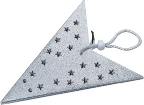 Strieborná závesná vianočná papierová hviezda M - 45*15*45 cm