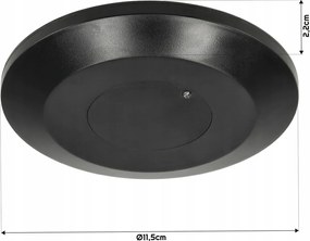 ECOLIGHT PIR pohybový senzor nastaviteľný IP20 - 110-240V - 360 ° - čierny