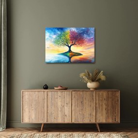 Obraz – Maľovaný strom ročných období (70x50 cm)