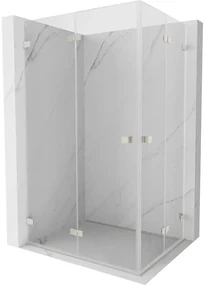 Mexen Lunar-F Duo, skladací sprchový kút 100 x 95 cm, 8mm číre sklo, oceľový profil, 836-100L-095P-97-00