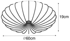 Dizajnové stropné svietidlo zlaté 60 cm 5-svetlo - Plu