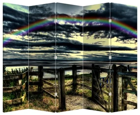 Paraván - Dúha nad morom (210x170 cm)