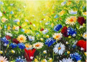 Obraz divokých kvetov (70x50 cm)