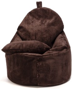 INTERMEDIC SK Kreslo Yoko Velvet – manšestrové kreslo s vankúšom, 75x70x30 cm Farba: SZ29 - tmavo hnedá