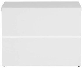 Biely nočný stolík s 2 zásuvkami TemaHome Aurora