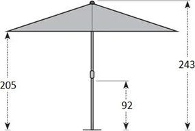 Doppler Gastro Magic Junior Alu Drevo 2 x 2 m - slnečník - 2. akosť (S248)