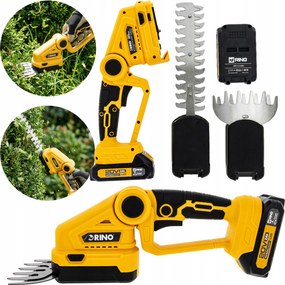 Akumulátorové Nožnice Na Živý Plot Na Trávu A Kríky Rino 2X Batéria 2 Ah