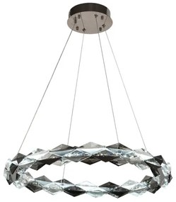 LED Stmievateľný luster na lanku LED/40W/230V 3000-6500K chróm + diaľkové ovládanie