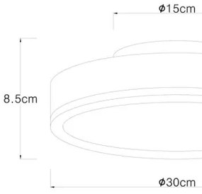 Globo 416080WD1R - LED Stropné svietidlo DORO LED/12W/230V pr. 30 cm