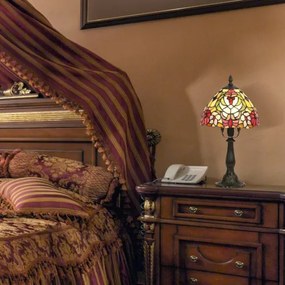 Nočná lampa Tiffany Rabalux 8089 kolekcia Mirella Ø20*35