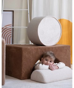 Hnedé menčestrové penové ihrisko 75x49x37 cm Rainbow Montessori – Wigiwama