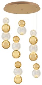 LED luster na lanku CREMONA LED/34W/230V 3000K zlatý