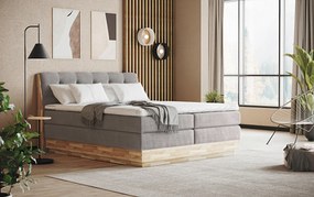 XXXLutz BOXSPRINGOVÁ POSTEĽ, 200/200 cm, svetlosivá - Online Only spálne - 000840005627