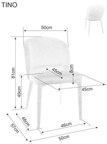 Jídelní židle Tino šedá
