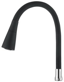 Invena Invena, 2-funkčná elastická výlevka pre drezové batérie, čierna-chróm, INV-SC-B1-1Z1-L