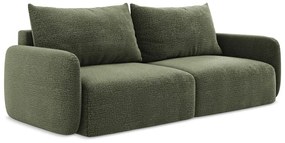 Zelená rozkladacia/s úložným priestorom pohovka 238 cm Kalena – Makamii