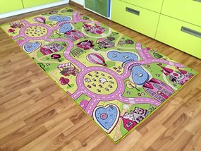 Koberce Breno Kusový koberec SWEET TOWN 26, ružová, viacfarebná,100 x 165 cm