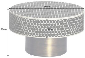 Dizajnový konferenčný stolík Xinavane 60 cm čierno-biely