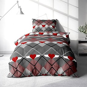 Bavlnené posteľné obliečky 2-dielne geometrická G-601