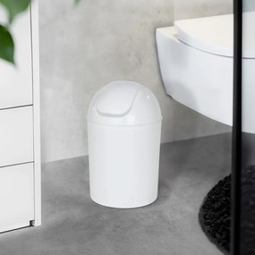 Biely odpadkový kôš z nehrdzavejúcej ocele 6 l Economic – Wenko
