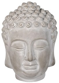 Dekorácie šedá hlavy Budhu M - 15*15*19 cm