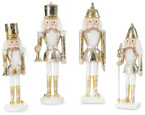 VIANOČNÁ FIGÚRKA NUTCRACKER 20 CM STRIEBORNÁ