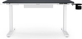 Elektrický stôl s nastaviteľnou výškou ergonomický bielo-antracitový,1200x600 mm: ARIA