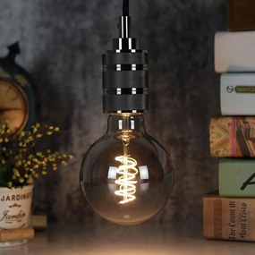 Toolight Toolight, závesná stropná lampa 1xE27 APP342-1CP, čierna, OSW-08409