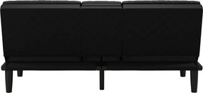 Čierna rozkladacia pohovka z imitácie kože 191 cm Maine – Støraa