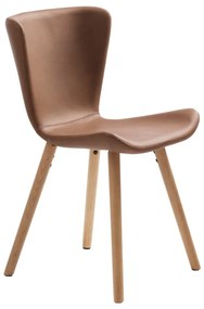 Hnedé kovové jedálenské stoličky v súprave 2 ks Teslin – Unique Furniture