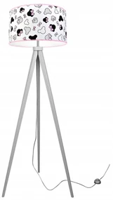 Detská stojacia lampa Minnie, 1x textilné tienidlo, (výber z 2 farieb konštrukcie)
