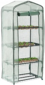 GARDEN LINE Záhradný skleník s policami PVC fólia 69 x 49 x 160 cm TUN0426