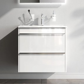 Skrinka s umývadlom 65 AM.PM Hit MTAFHX0652WG závesná, 2 zásuvky, lesklá biela