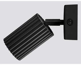 Čierne bodové svietidlo 8x16 cm Gleam – Sollux