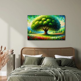 Obraz farebný strom života na lúke