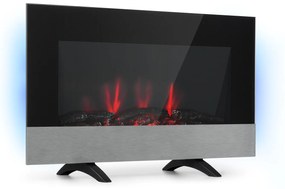 Klarstein Basel Baseline, elektrický krb, 2000 W, 2 úrovne ohrevu, termostat, sklo, ušľachtilá oceľ