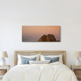 Obraz západu slnka v skalách (120x50 cm)