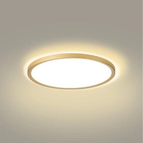 Brilagi - LED kúpeľňové svietidlo ULTRA SLIM LED/18W/230V priemer 30 cm zlaté IP54