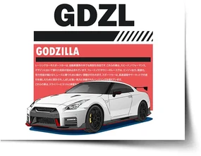 Sablio Plagát Nissan GTR 35 Godzilla - 60x40 cm