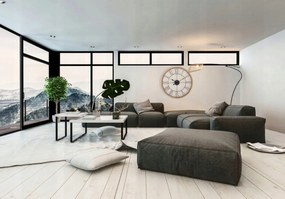 Rea Tutumi, nástenné hodiny 60cm, LOFT ZEGAR MDF, hnedá-čierna, MC70898