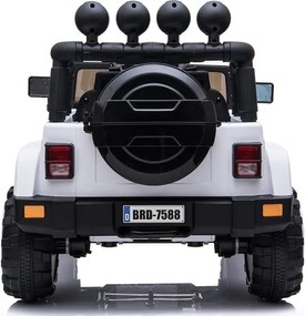LEAN CARS Elektrické autíčko Jeep BRD-7588 biele 4x4