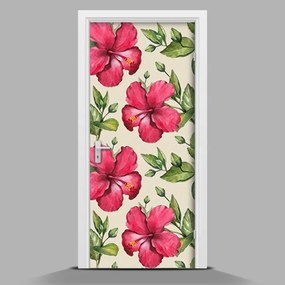 Samolepiace nálepky na dvere Ružové kvety wallmur-pl-f-74431005