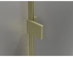 Mexen Lunar T, výklopný pravý sprchový kút 125 x 120 cm, 8mm číre sklo, zlatý kartáčovaný - 834T-125-120-55-00-P