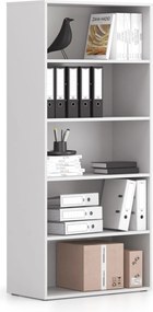 Kancelársky regál BLOCK, 800 x 400 x 1748 mm, biela