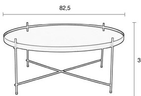 Konferenčný stolík v medenej farbe Zuiver Cupid XXL