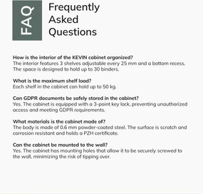 Kovová kancelárska skriňa na dokumenty antracitovo-biela KEVIN 900 x 1400 x 400 mm