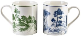 Porcelánový hrnček Colorato Landscape 400 ml sada 2ks